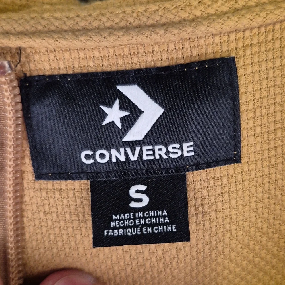 CONVERSE x Golf Le Fleur Anorak Tan Cotton Mens Small‎ Hoodie Pullover Jacket
